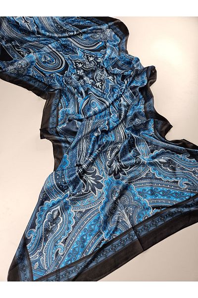 Webinay Home Ethnic Pattern Imported Voile Silk Shawl Scarf Hijab