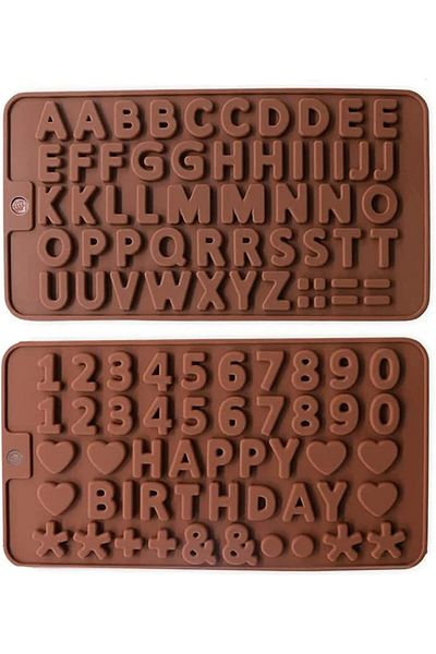 Generic Chocolate Resin Letter Number Molds Silicone Alphabet Molds for Unique DIY Candy Birthday Cake