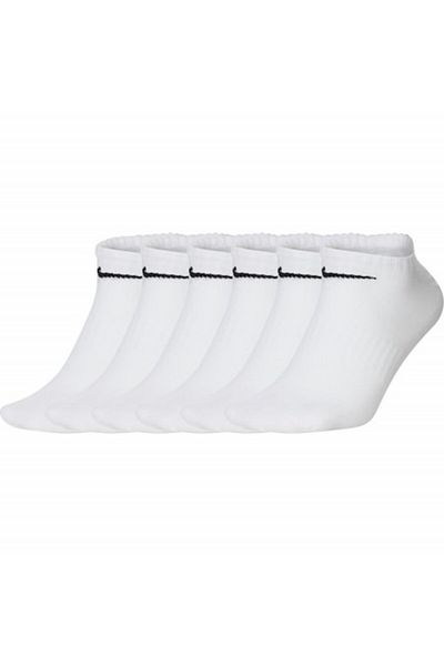 Nike Set 6 pairs of Everyday Lightweight Socks, White, Size 42-46