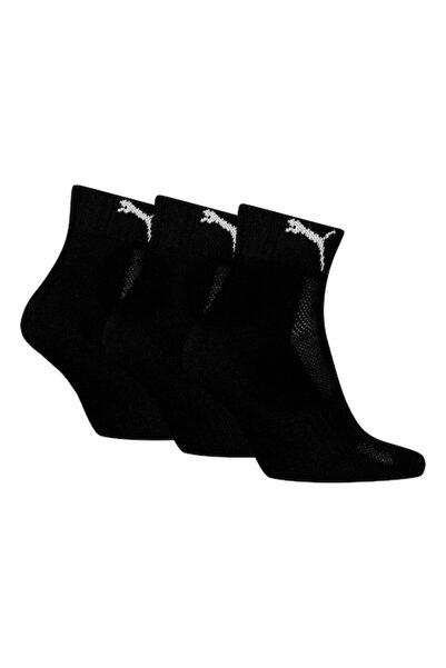 Puma - Unisex Short Socks Set - 3 Pairs, Black, Optic White, Size 43-46