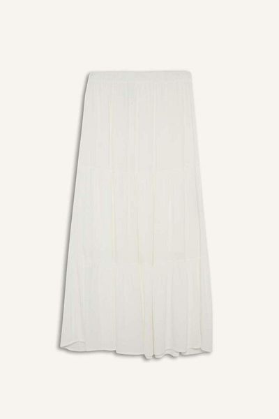 DeFacto New Season High Waist Crinkle Viscose Maxi Skirt