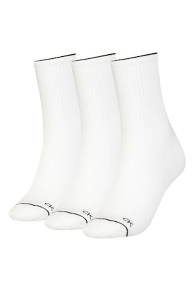 Calvin Klein , Set of long socks - 3 pairs, White, One Size