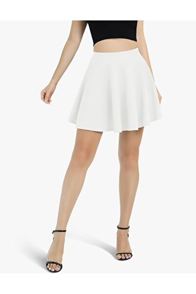 CARABO MODA Fusta mini evazată cu talie înaltă
