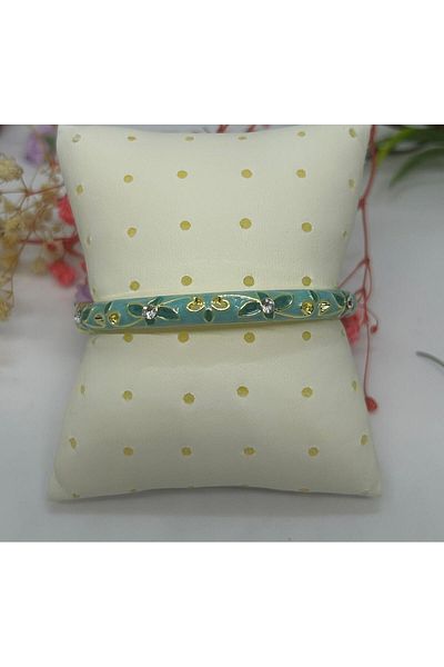 ısıkkonya Stainless Embroidered Crafted Bracelet (Special Locked) [Allergy-Free Product]