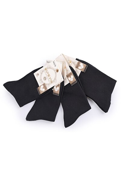 Aura.via - Set of 5 pairs women's cotton socks, black, 35-38