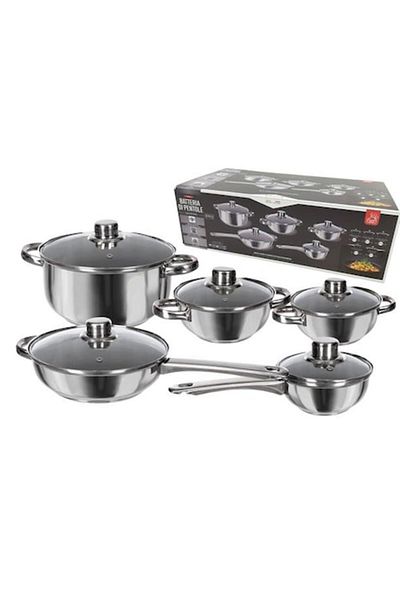 Gusto Casa Gusto Casa cookware set, stainless steel, 10 pieces