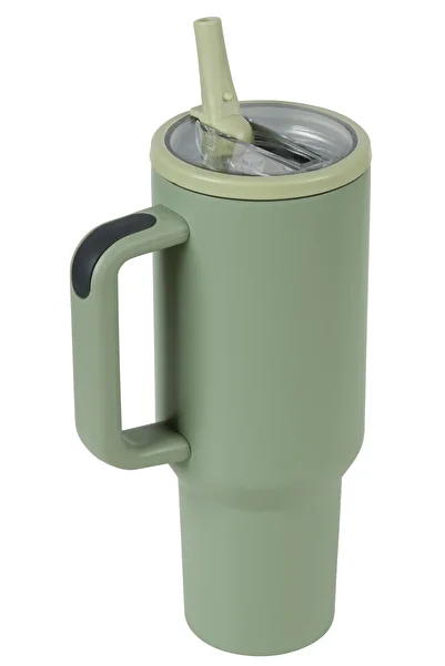 Stanley كوب كوينشر H2.0 بمقبض وماصة، سعة 40 أونصة | غطاء فلوستيت بثلاثة أوضاع | حامل أكواب
