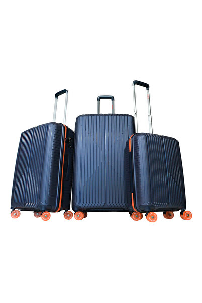 GROUND Sirius 3’lü Valiz Seti Kaykay Tekerlekli – Denim - 10728