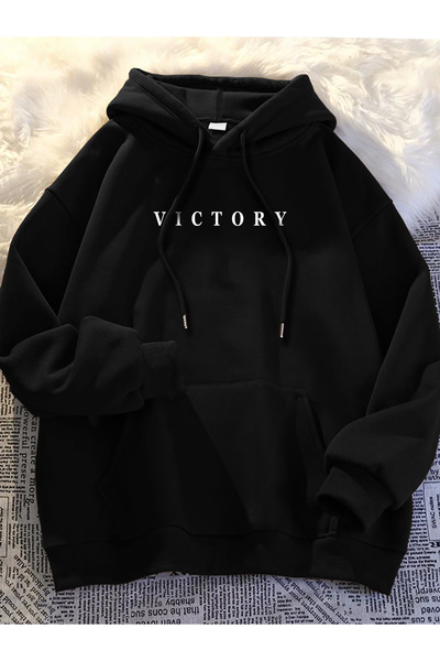 cc collection Hanorac oversize unisex cu imprimeu Victory tricou Design confo...