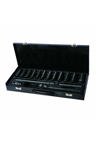 Metal Needs Long impact socket set, Bihexagonal, 1/2 drive