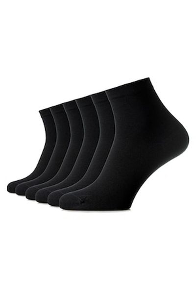 OEM Set 6 pairs of medium-length socks in combed cotton without seams, men, black, 39-41