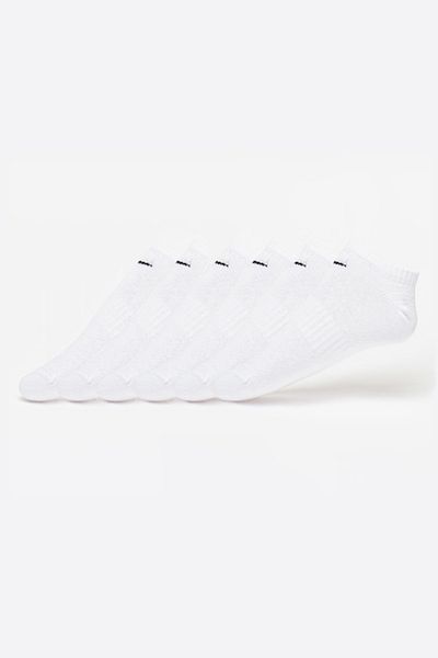 Nike , Set de sosete usoare pana la glezna pentru antrenament Everyday - 6 perechi, Alb, M