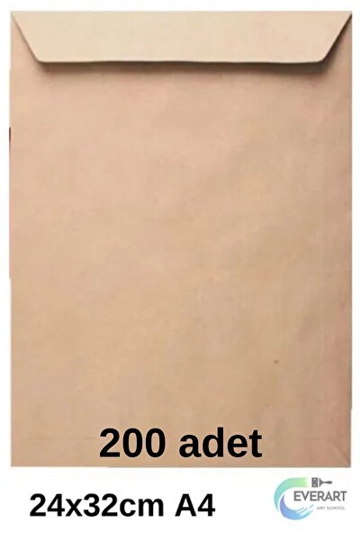 everart Zarf A4 Boyutunda Torba Zarf 24x32 Cm - 200 adet