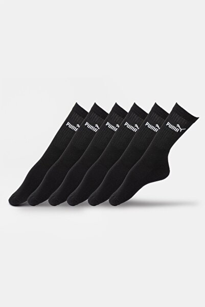 Puma - Set of unisex socks made of cotton blend - 6 pairs, Black, Off-white, size 39-42
