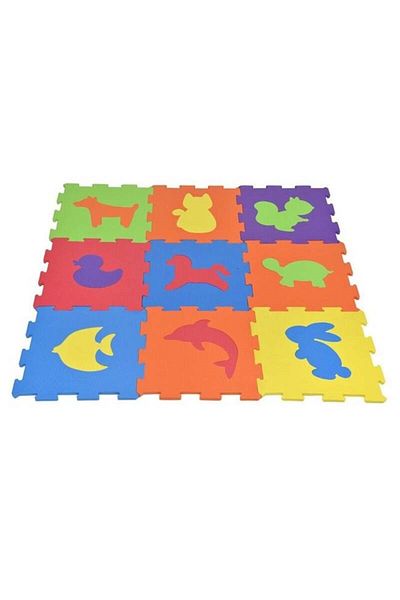 OEM Puzzle play mat, animals, foam, multicolor, 9 pieces