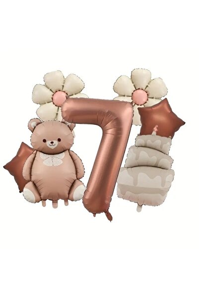 DÜVENCİ TİCARET مجموعة الدب اللطيف وبالونات الكيك