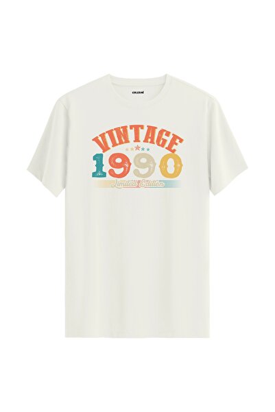 Colermi 1990 Echo Vintage T-Shirt Birthday Gift Crew Neck Unisex Vintage Tshirt