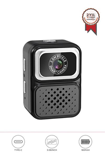 Torima Dijital Fotoğraf Makineleri Video Kamera Mini Anahtarlık 480P CMR36 Siyah