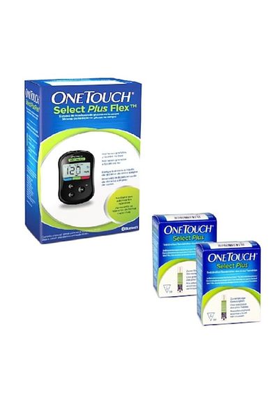The One Touch Set Glucometru One Touch Select Plus, 110 teste glicemie, 110 lansete
