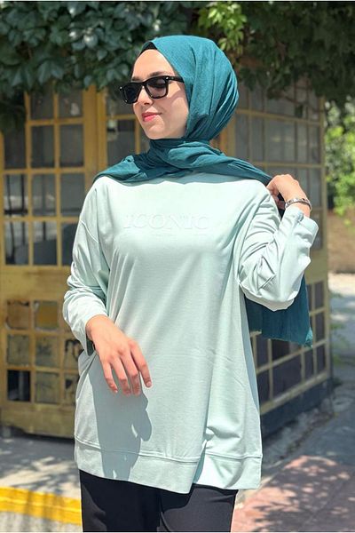 Moda Rosa 25Y7008 - Mint - Tonataon Printed Basic Tunic