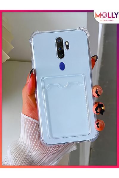 Molly Transparent Silicone Case with Card Pocket for Oppo A9 2020