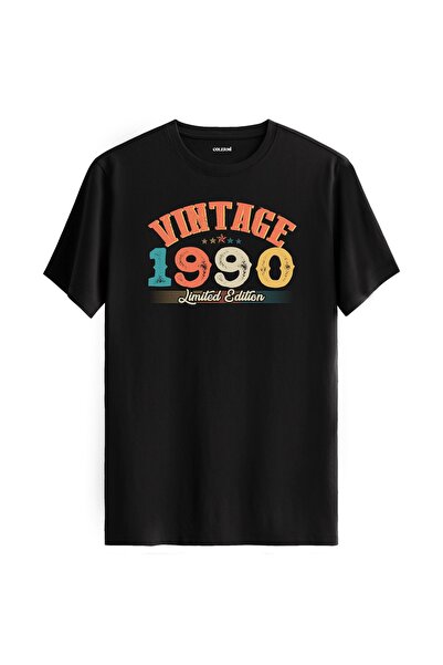 Colermi 1990 Echo Vintage T-Shirt Birthday Gift Crew Neck Unisex Vintage Tshirt