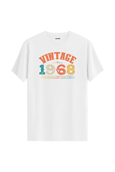 Colermi تي شيرت Echo Vintage لعام 1968 هدية عيد ميلاد برقبة دائرية للجنسين تي...