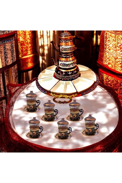 BARITCIOGLU Copper Breakfast Serving Presentation Set Erzinjan Processing Lar...