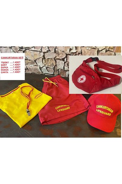 MARTEN Set-8 First Aid Belt Bag (Hollow Inside) Cankurtaran T-Shirt Set
