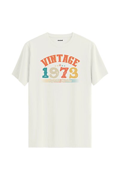 Colermi تي شيرت Echo Vintage لعام 1973 هدية عيد ميلاد برقبة دائرية للجنسين تي...