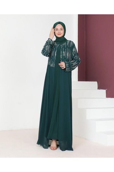 Tebrikler tekstil New Season Women's Kaftan Long Stylish and Comfortable Cut Suitable for Special Occasions Model M2035