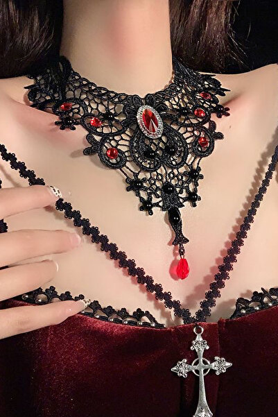 Giraffe Kolye Gothic Fairy Otantik Gotik Punk Emo Haç Kolye Takı
