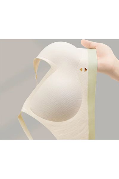 pae Breathable Anti-Sweat Fabric Anti-Sagging Gathering Seamless Ghost Soft Bra