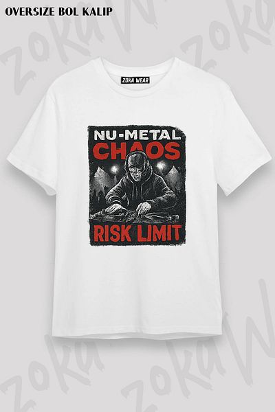 ZOKAWEAR Unisex Oversize Mold Limp Bizkit V4 Design Printed Tshirt