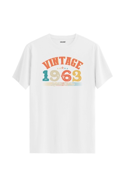 Colermi تي شيرت Echo Vintage لعام 1963 هدية عيد ميلاد برقبة دائرية للجنسين تي...