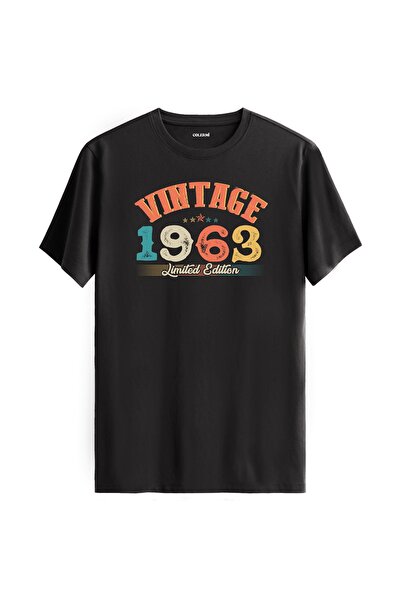 Colermi تي شيرت Echo Vintage لعام 1963 هدية عيد ميلاد برقبة دائرية للجنسين تي...