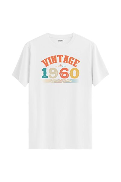 Colermi تي شيرت Echo Vintage لعام 1960 هدية عيد ميلاد برقبة دائرية للجنسين تي...