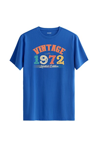 Colermi تي شيرت Echo Vintage لعام 1972 هدية عيد ميلاد برقبة دائرية للجنسين تي...
