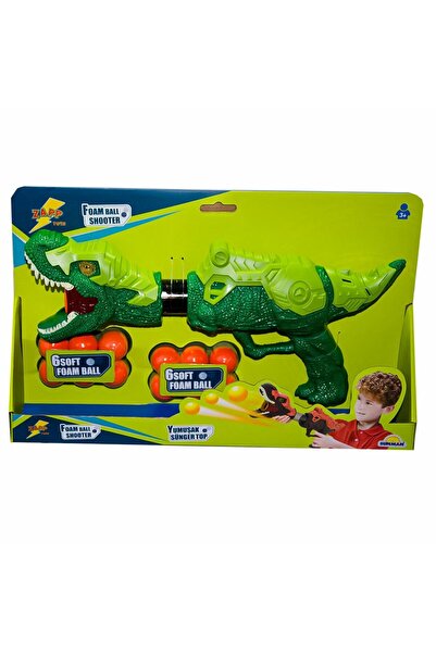 Sunman 3620 Surat-Zap-Gun Ball Shooting Dinosaur with 12 Balls 2 Colors -