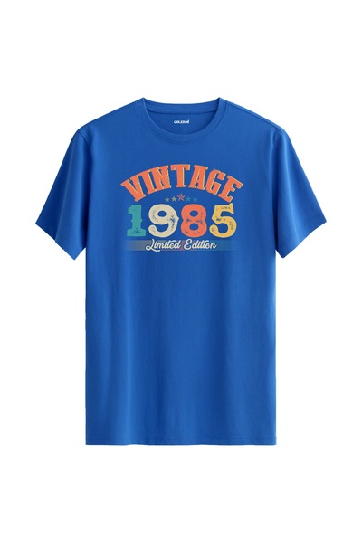 Colermi تي شيرت Echo Vintage لعام 1985 هدية عيد ميلاد برقبة دائرية للجنسين تي...