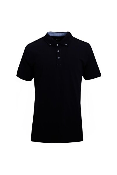 Uki LACİVERT Comfort Fit Polo Yaka Pike T-Shirt
