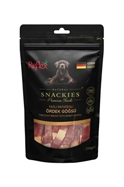 Reflex Snackies Natural Tatlı Patatesli Ördek Göğsü Tahılsız Köpek Ödül Maması 170 gr