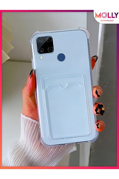 Molly Transparent Silicone Case with Card Pocket for Realme C25