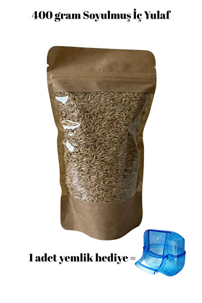 Paks Pet Soyulmuş İç Yulaf , Kafes Kuşları İçin Serinletici Yulaf Tohumu 400g...