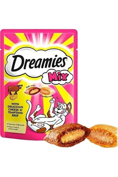 Dreamies Mix Sığır Etli ve Peynirli Kedi Ödülü 60 gr (12 Adet)
