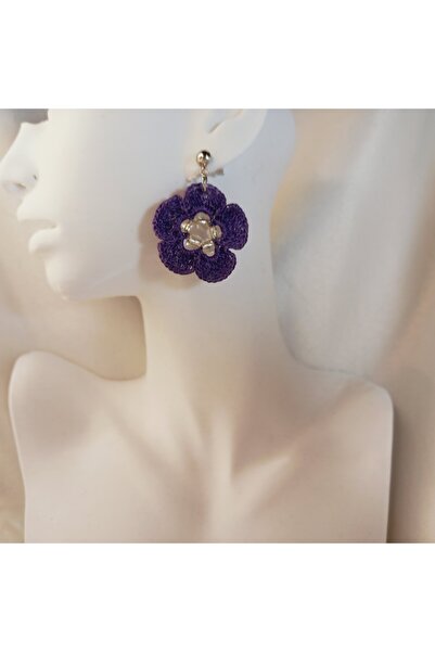 Crystal Atelier Handmade Knitted Flower Earrings–Summer, Lightweight, Colorful, Bohemian Style, Casual and Special Occasion Accessory