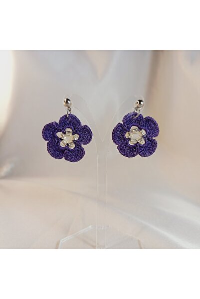 Crystal Atelier Handmade Knitted Flower Earrings–Summer, Lightweight, Colorful, Bohemian Style, Casual and Special Occasion Accessory