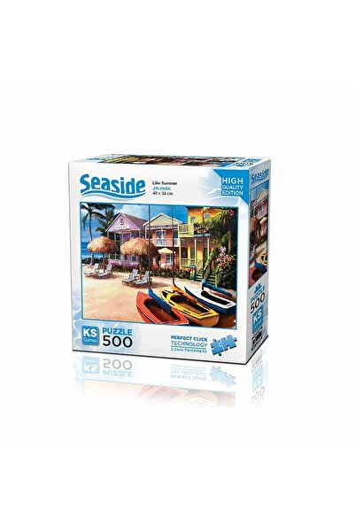 paraply 20044 بازل 500 قطعة بتصميم شاطئ صيفي - لعبة تعليمية للأولاد والبنات م...