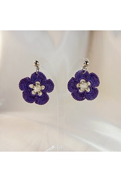 Crystal Atelier Handmade Knitted Flower Earrings–Summer, Lightweight, Colorful, Bohemian Style, Casual and Special Occasion Accessory