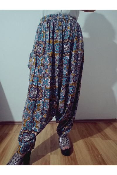 hoaryage Viscose Press Fabric Floral Patterned Shalwar with Pockets 100% Cotton 36-50Size